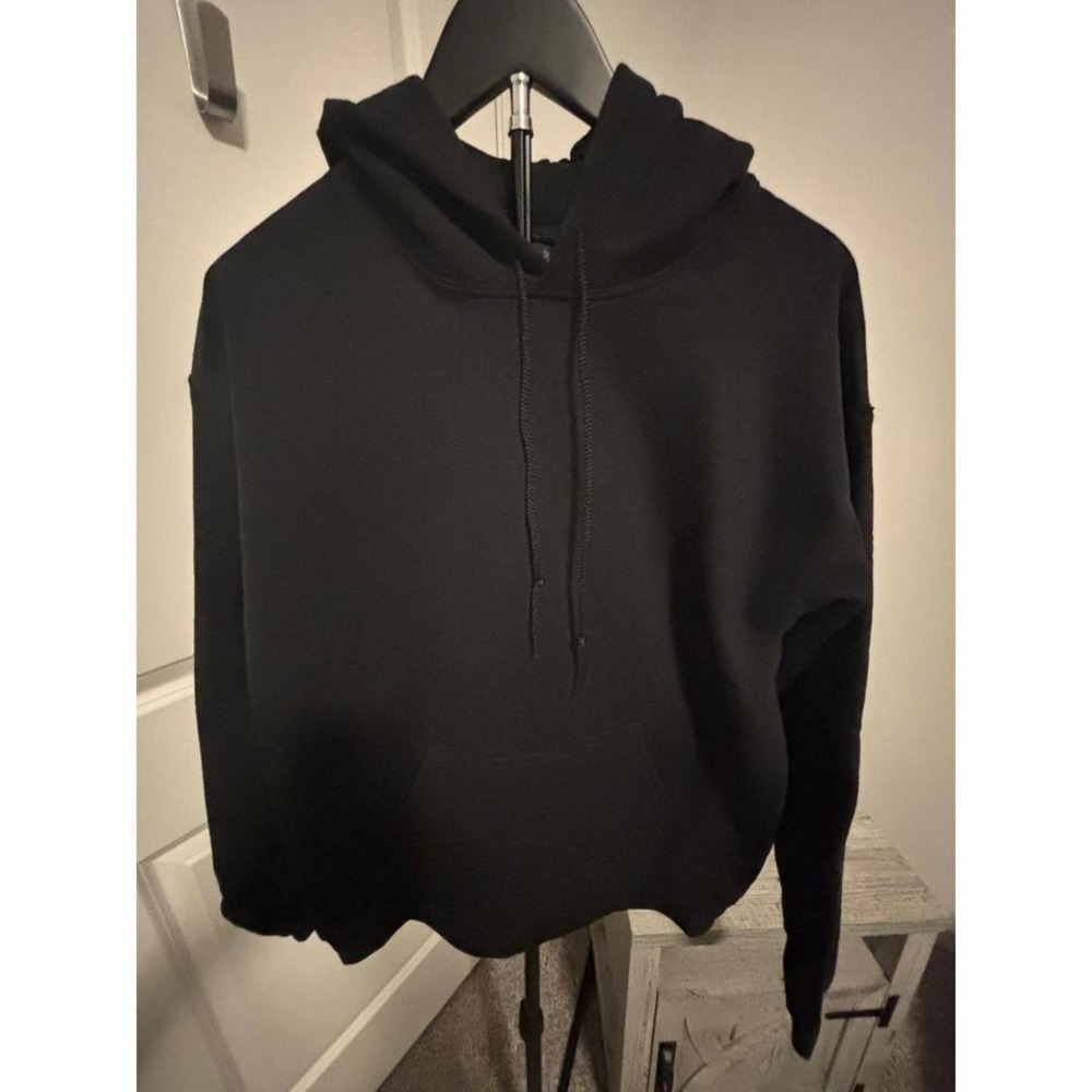 Gildan Heavy Blend Black Hoodie Sweatshirt Pullover Hooded Casual M‎